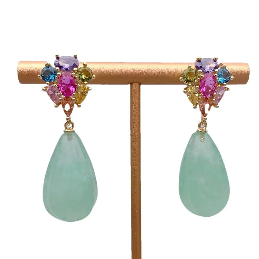 Fluorite Dangle Earrings
