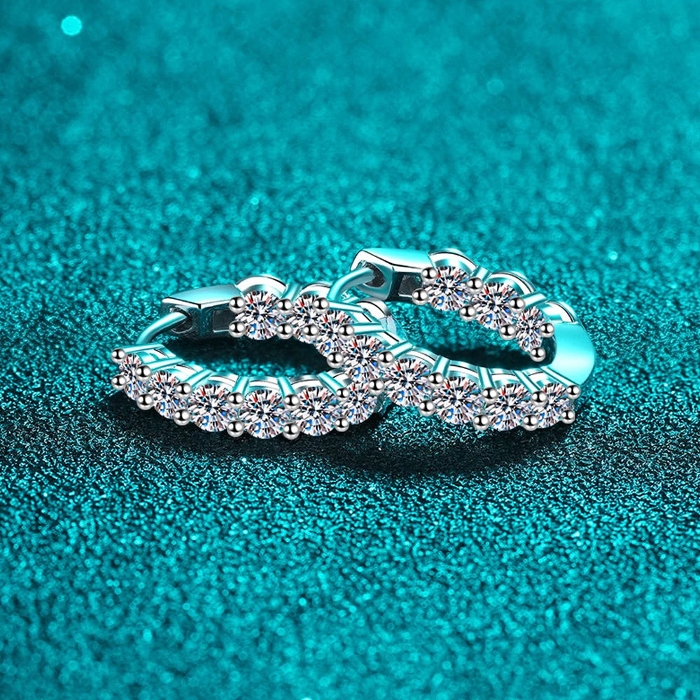 Full Moissanite Hoops