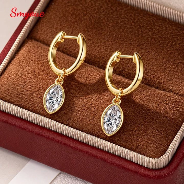 Marquise Hoop Earrings