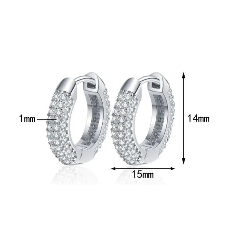 Full Moissanite Hoops
