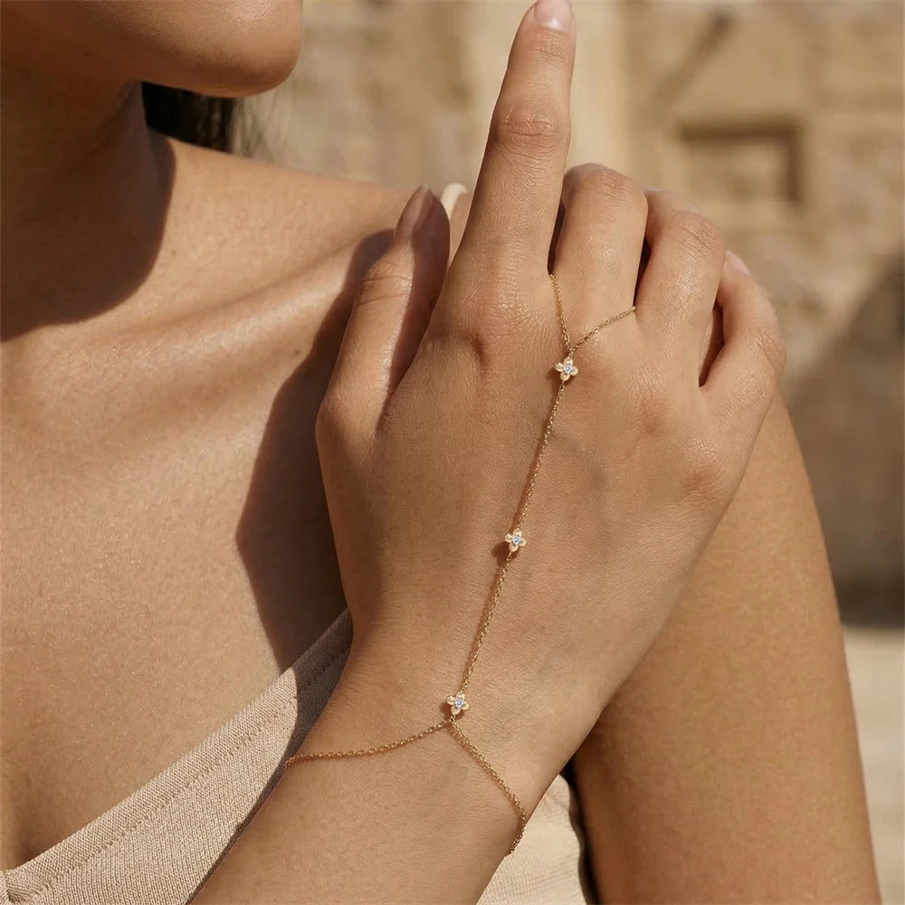 Sterling Hand Chain Bracelet