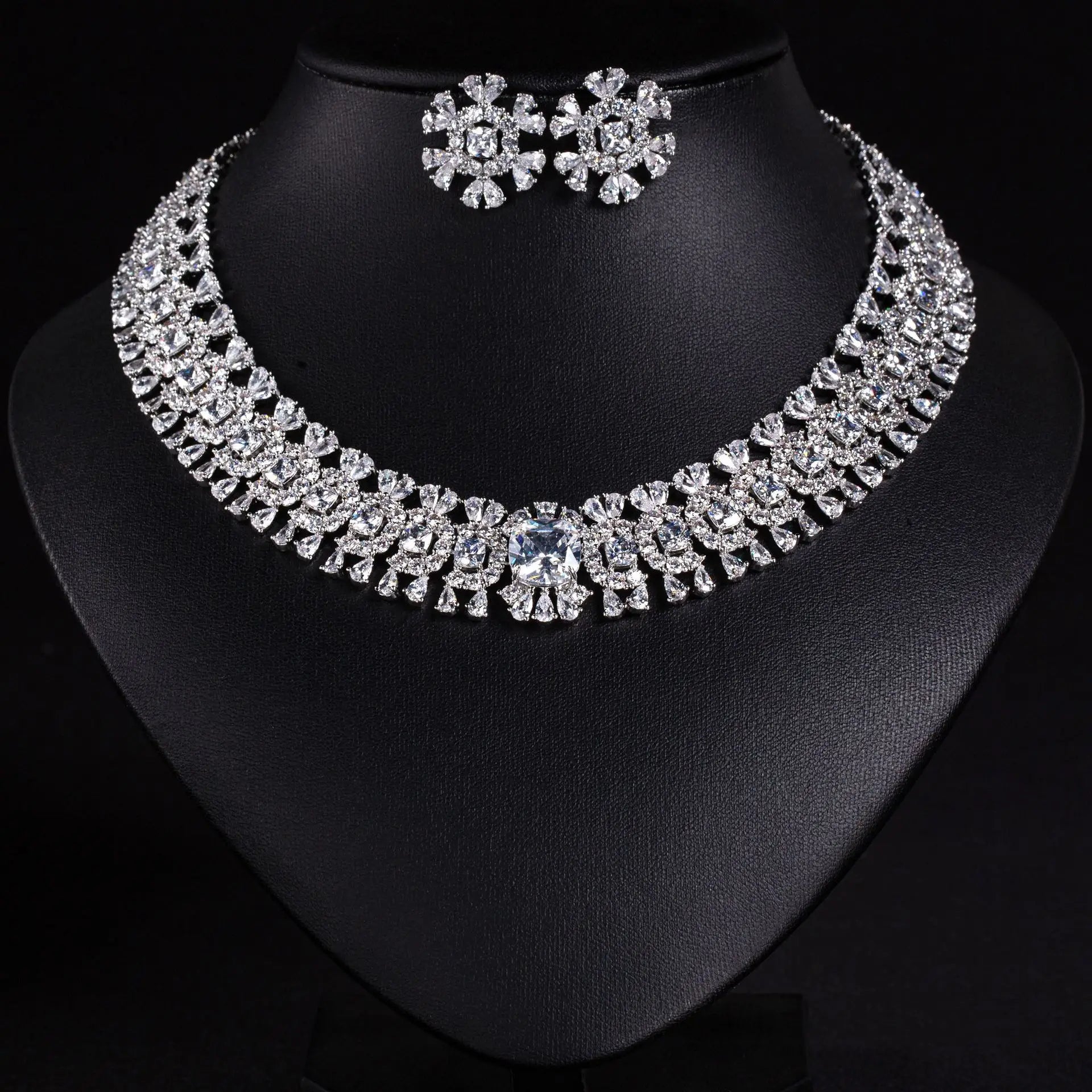 Floral Necklace Earring Set