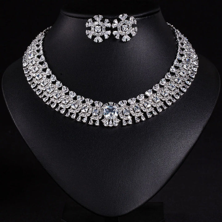 Floral Necklace Earring Set