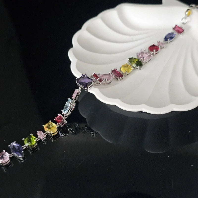 Colorful Crystal Choker Set