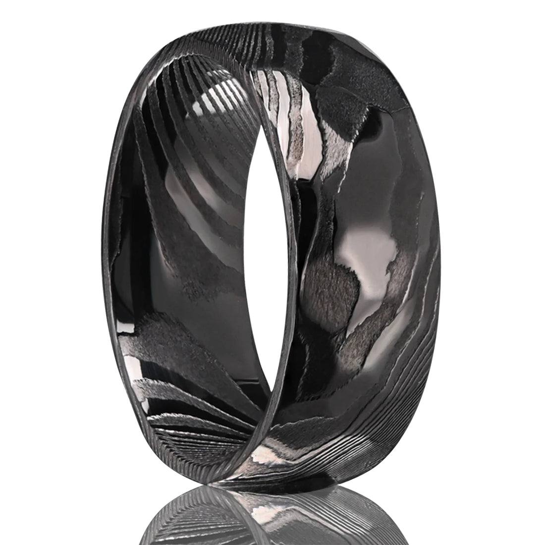 Hammered Damascus Ring