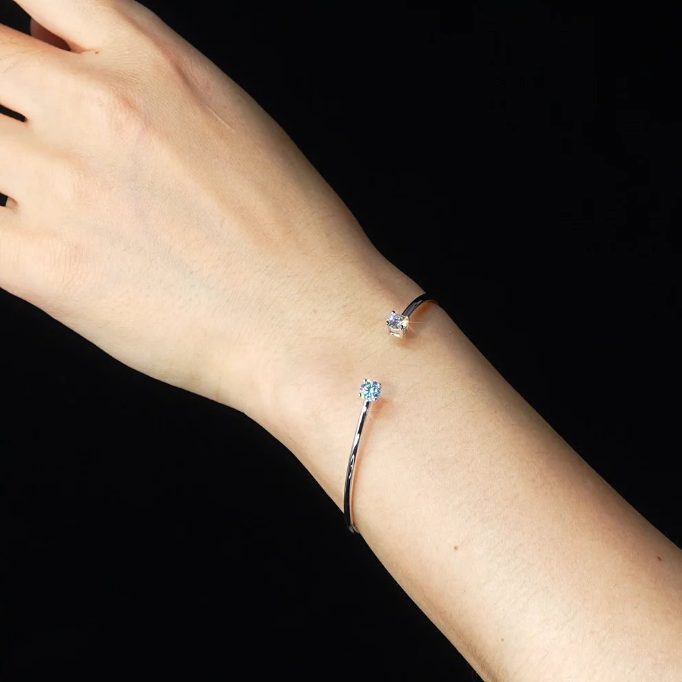 Moissanite Cuff Bracelet