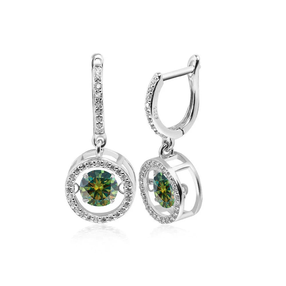 Heart Moissanite Earrings