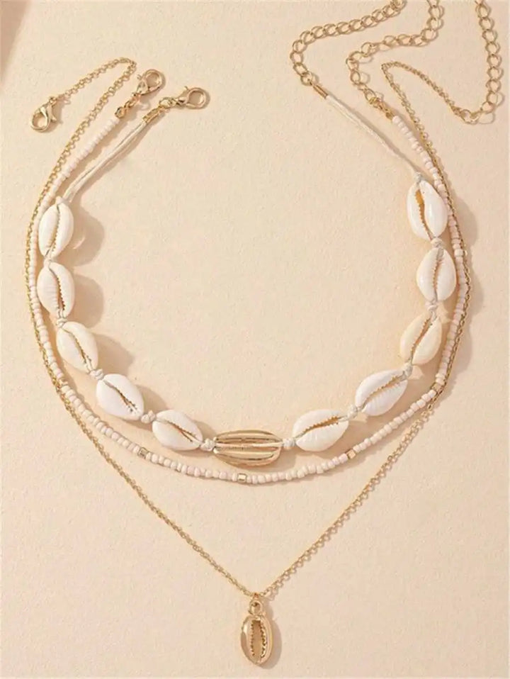 Shell Starfish Necklace Set