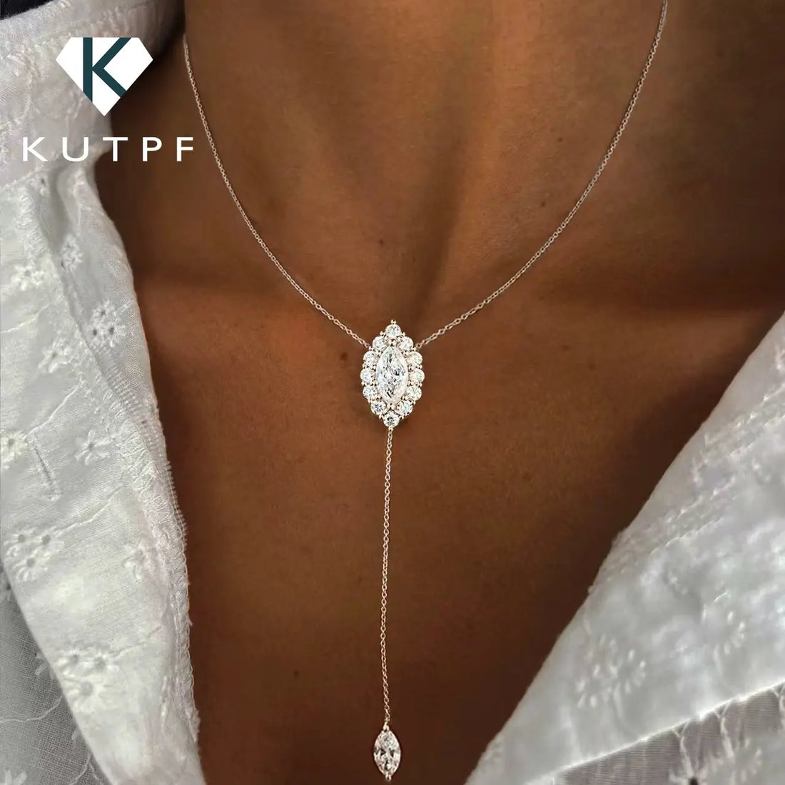 Halo Moissanite Necklace
