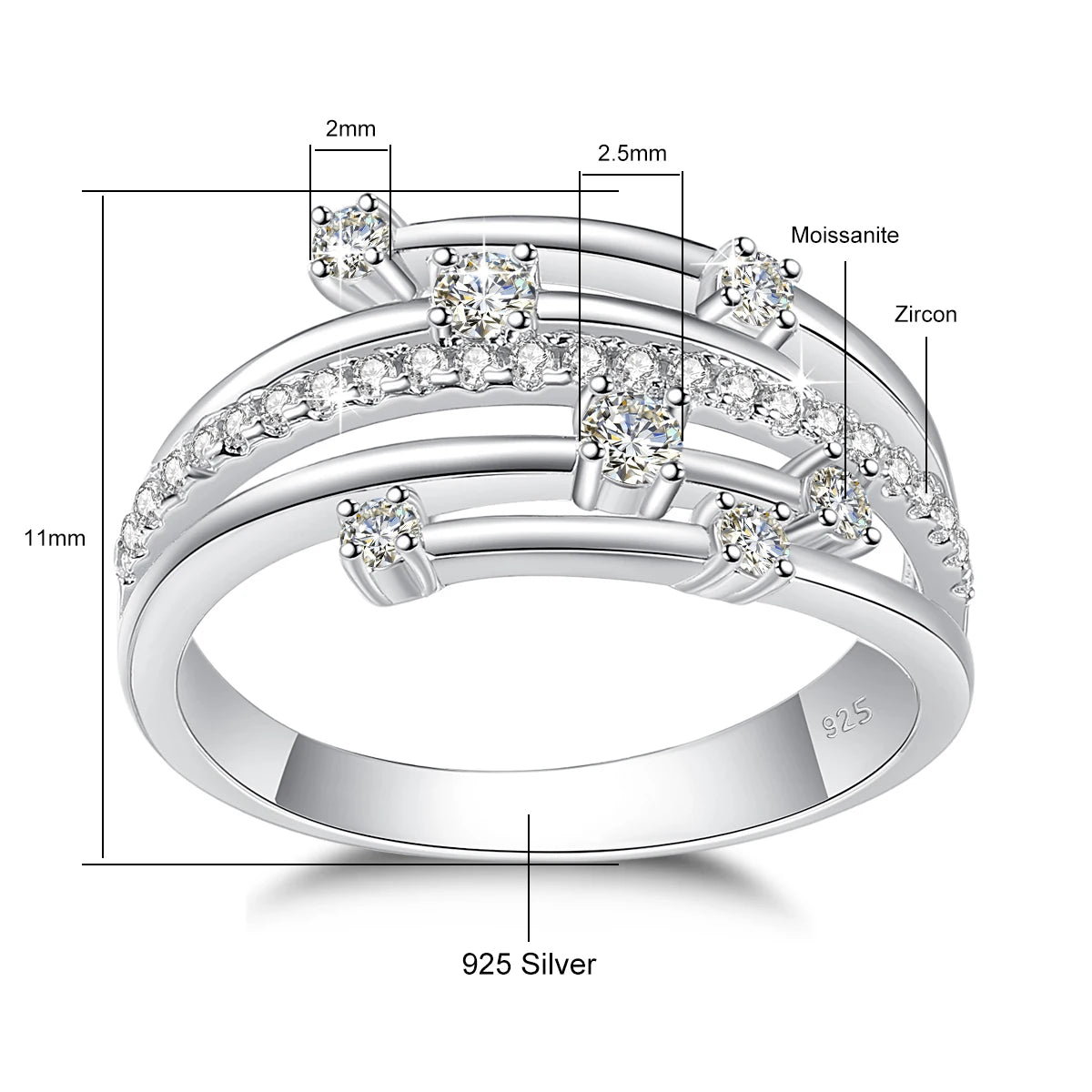 Moissanite Eternity Band