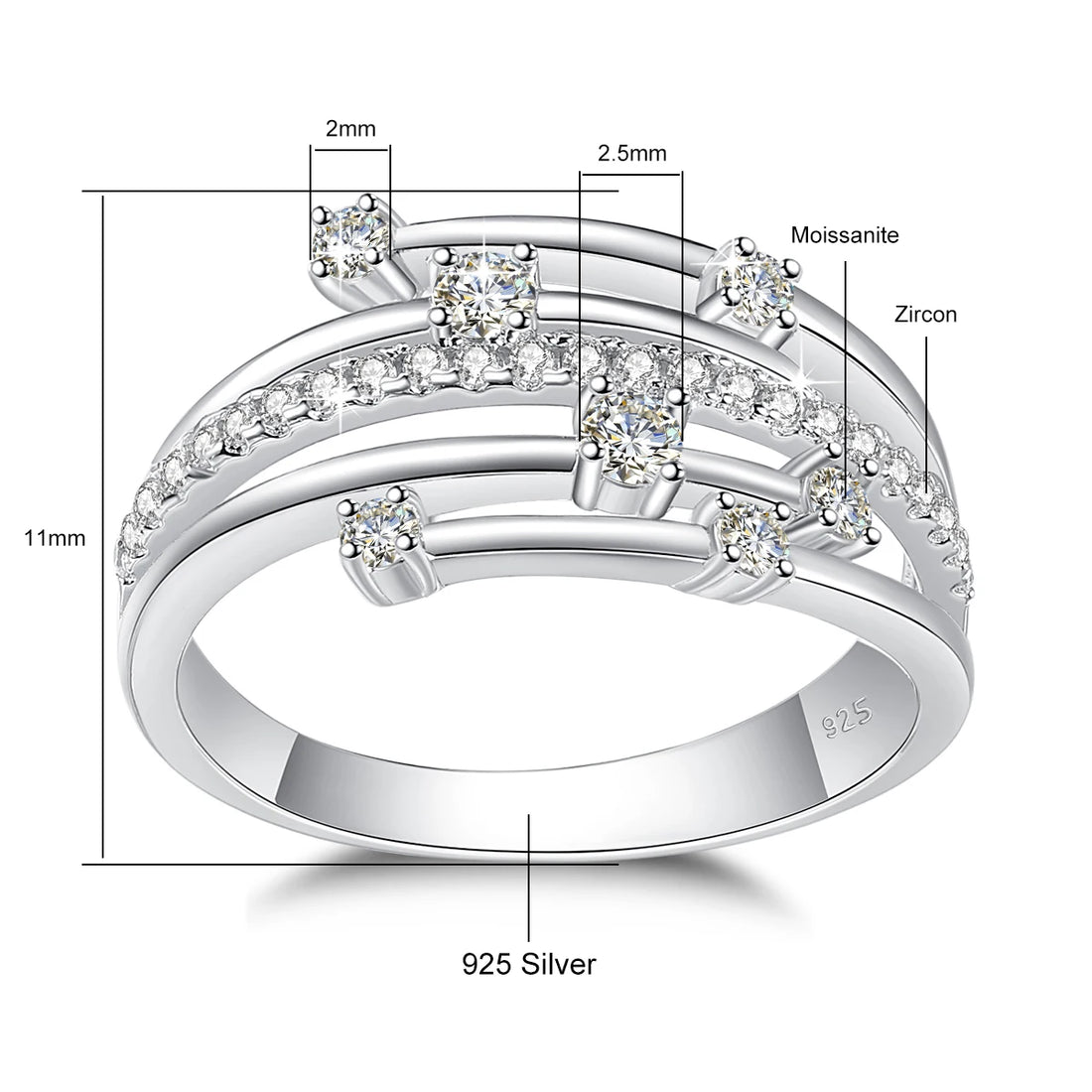 Moissanite Eternity Band