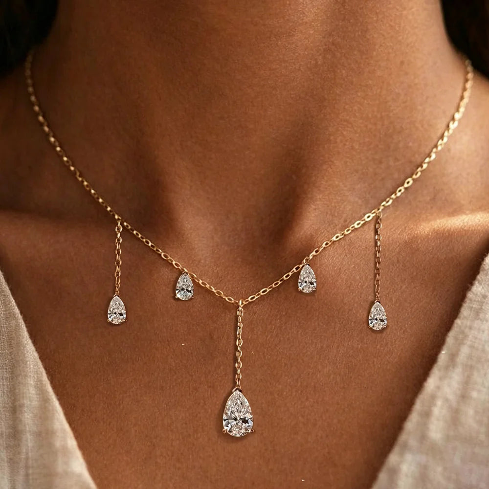 Tassel Moissanite Necklace