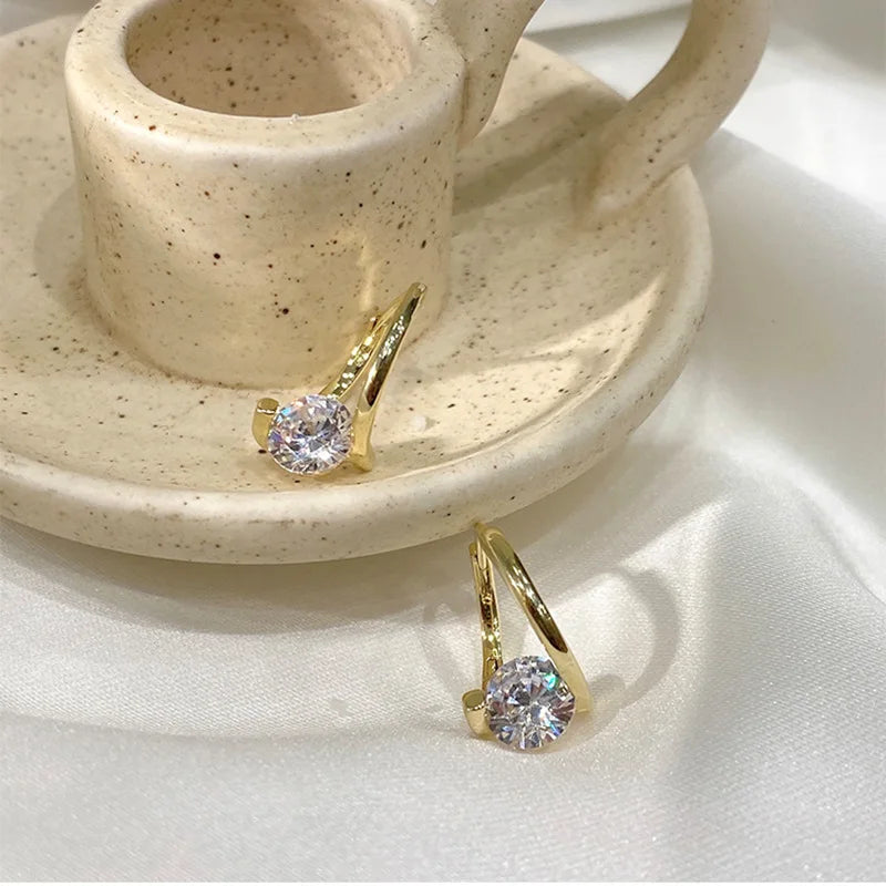 Twisted Moissanite Hoops