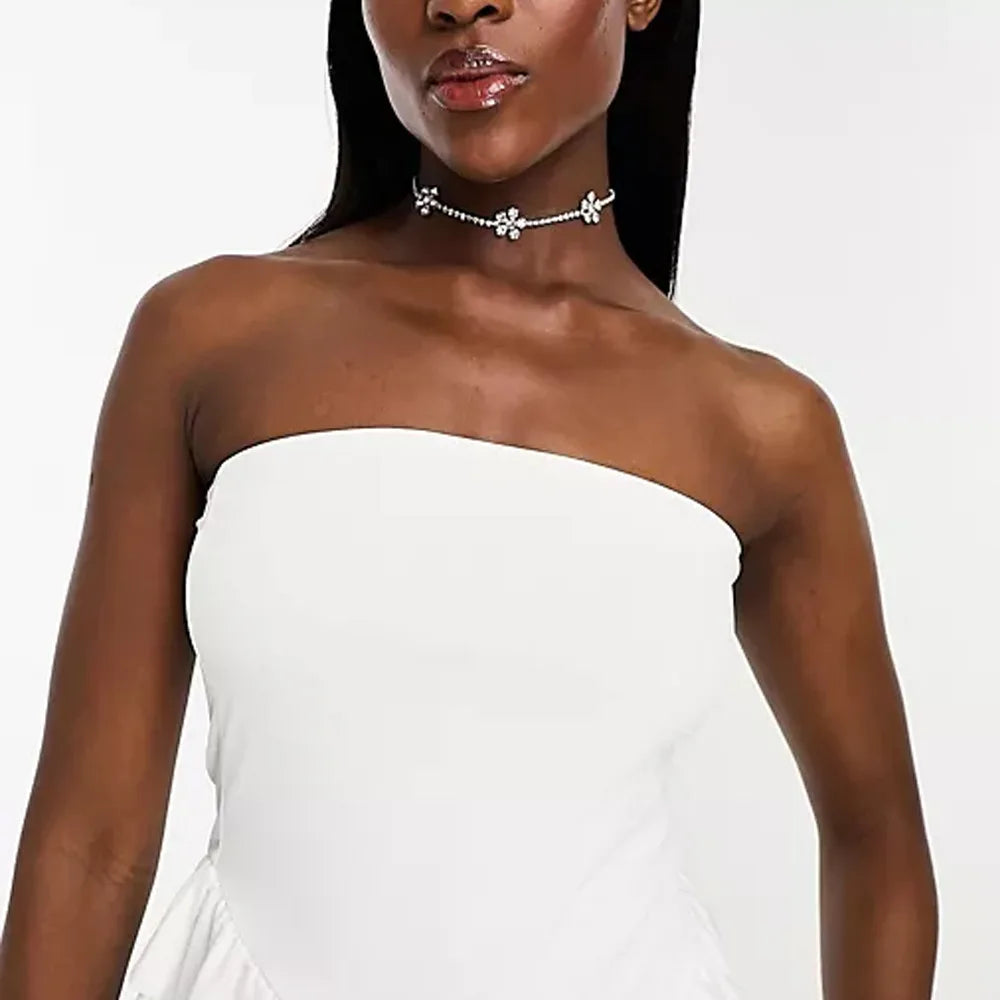 Floral Rhinestone Choker