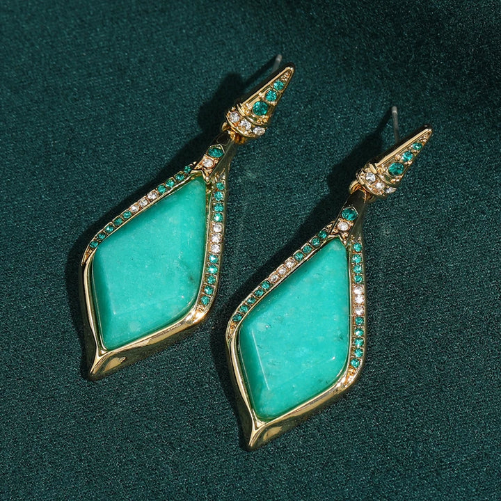 Green Stone Earrings