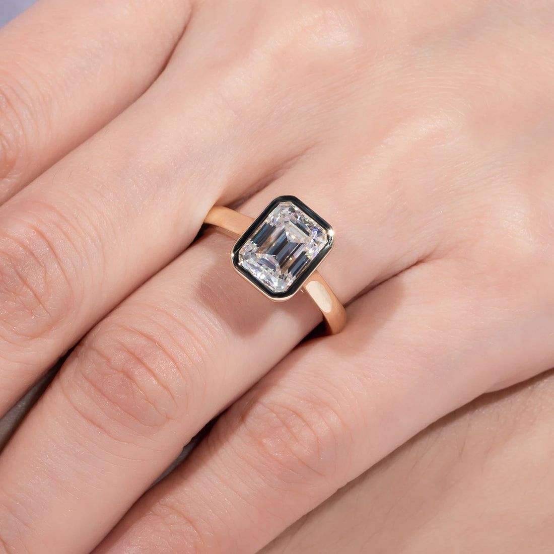 Emerald Moissanite Ring