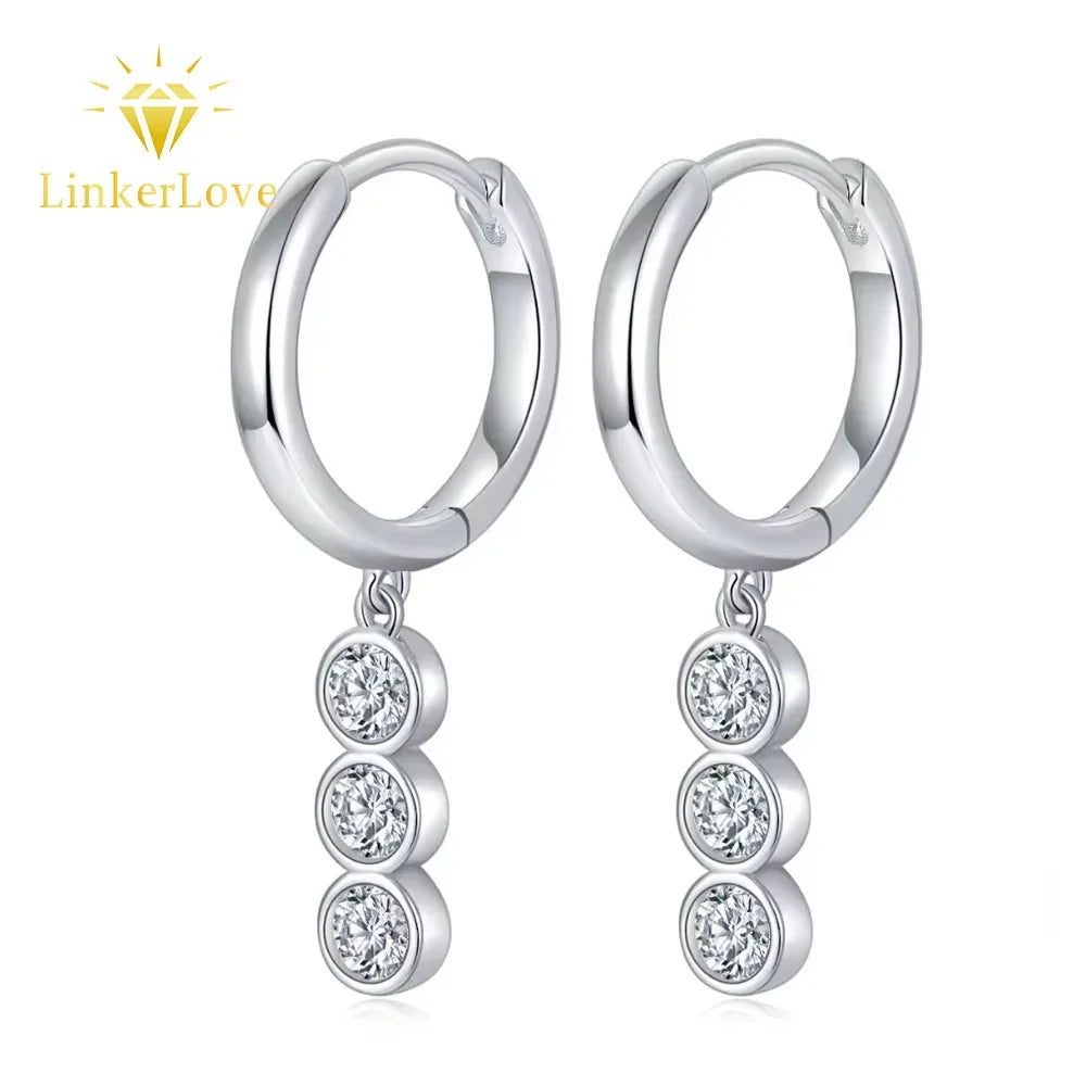 Three Stone Earrings