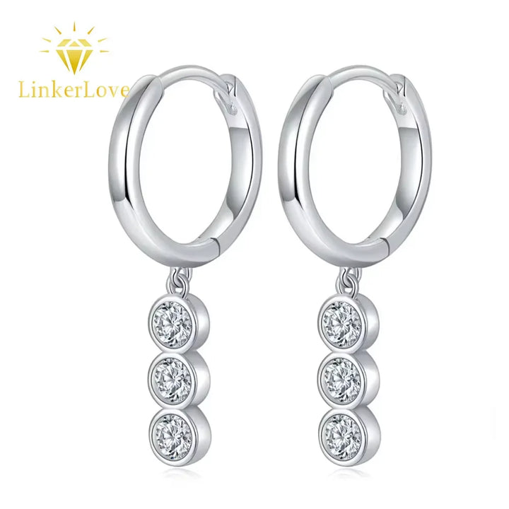 Three Stone Earrings