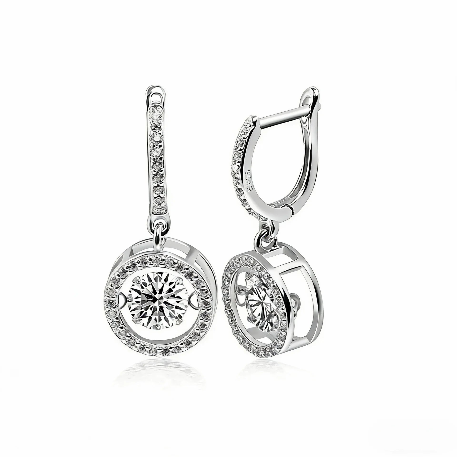 Heart Moissanite Earrings