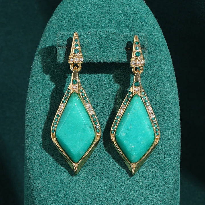 Green Stone Earrings
