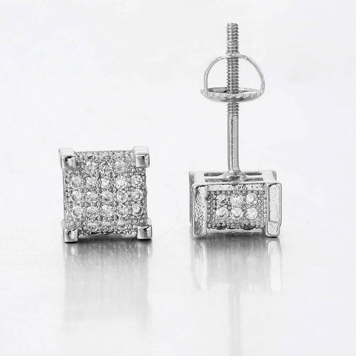 Square Zircon Studs