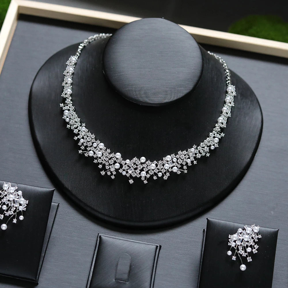Pearl Cubic Zirconia Set