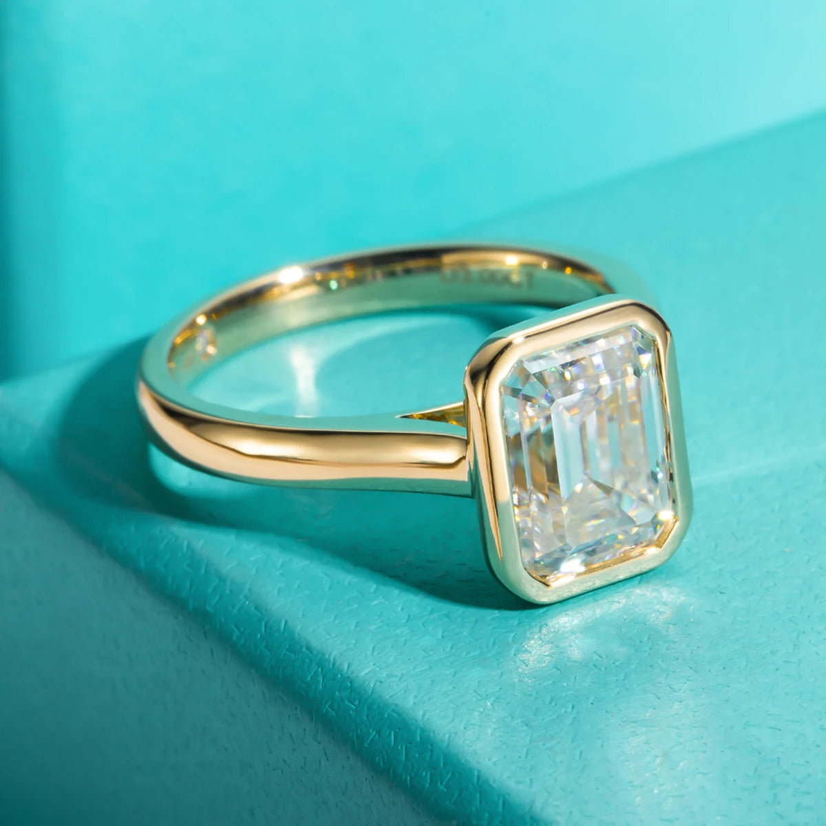 Emerald Moissanite Ring
