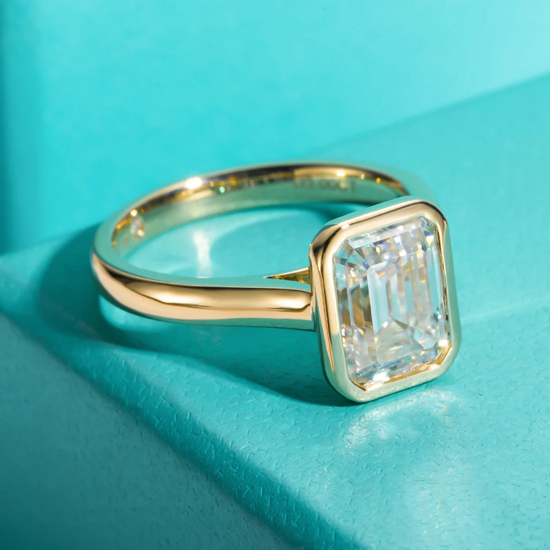 Emerald Moissanite Ring