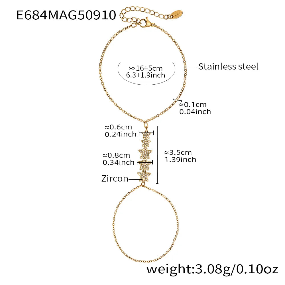 Gold Hand Chain Bracelet