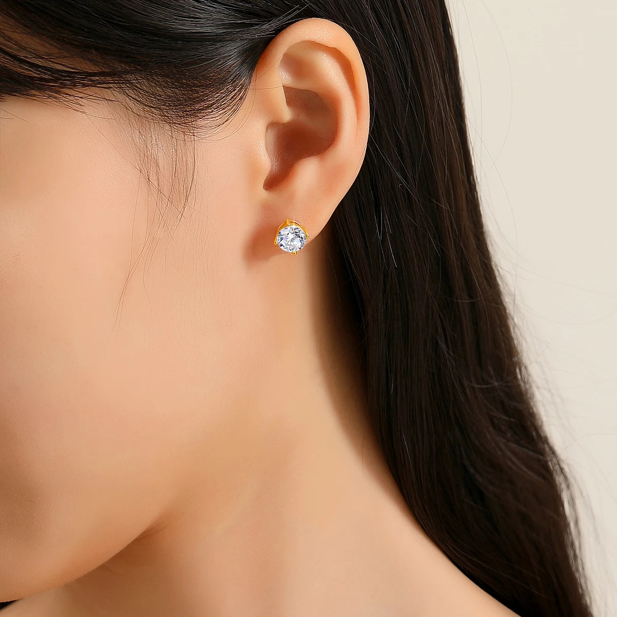 Gold Moissanite Earrings