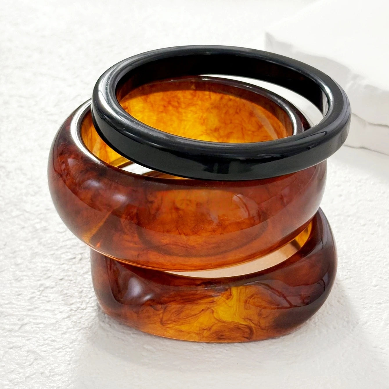 Acrylic Chunky Bangle Set