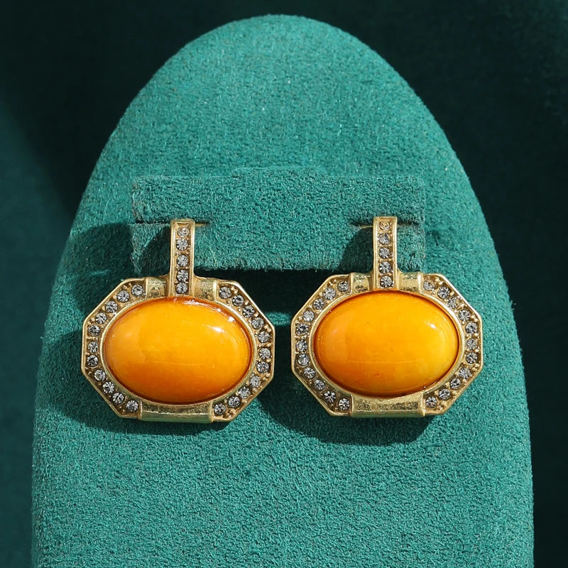 Yellow Stone Earrings
