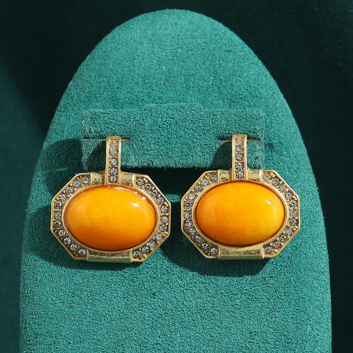Yellow Stone Earrings