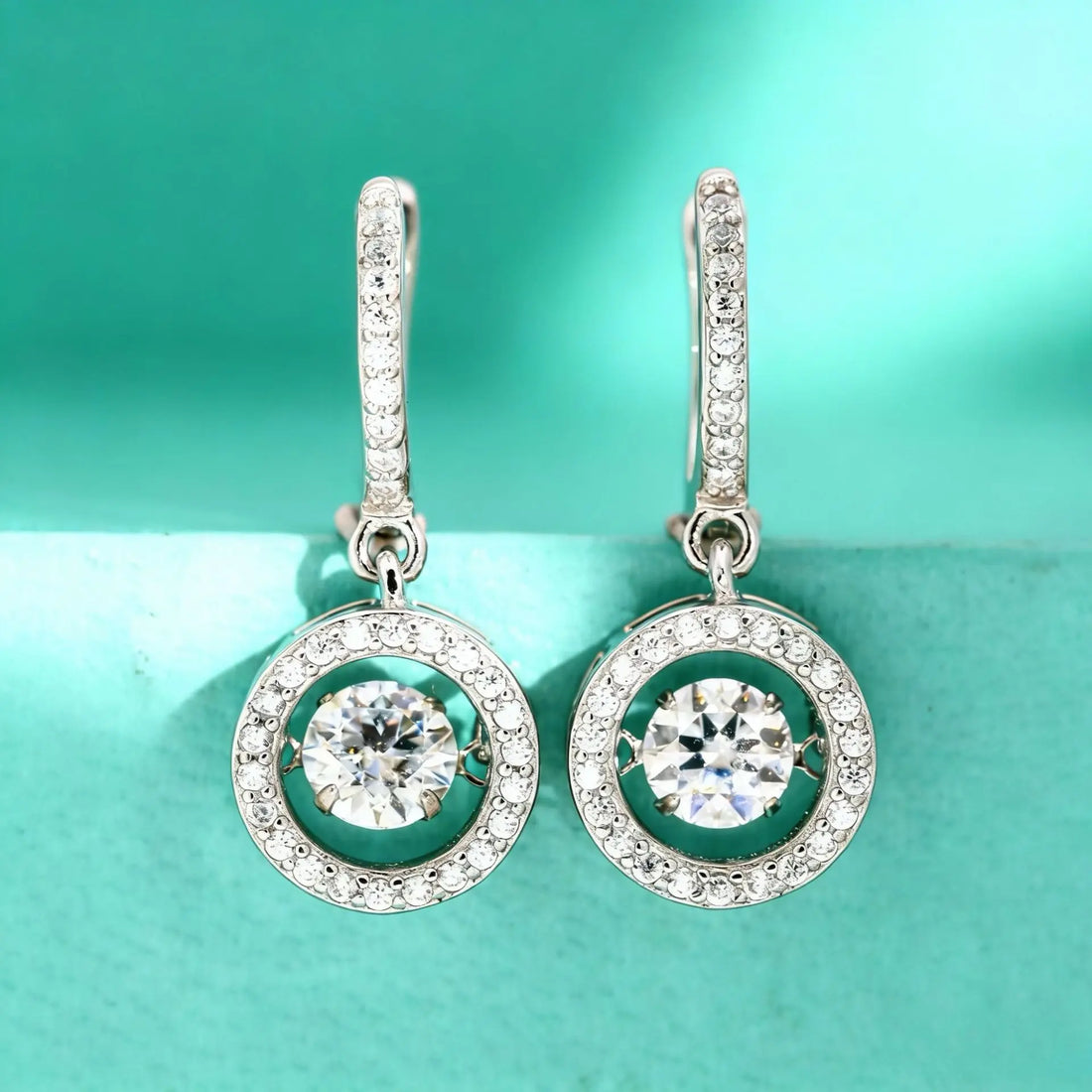 Heart Moissanite Earrings