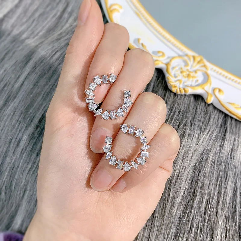 Moissanite Hoop Earrings