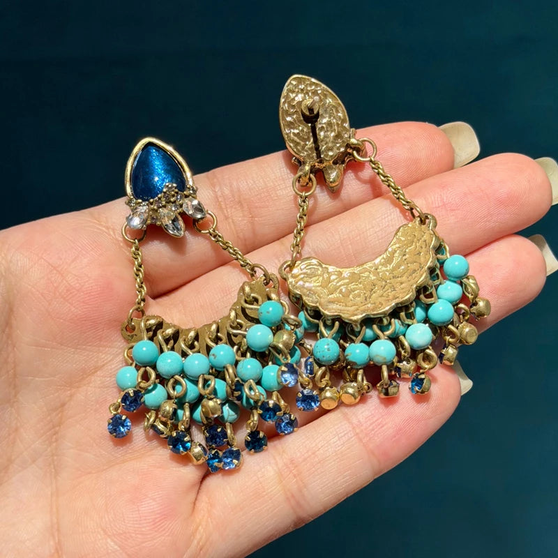 Blue Crystal Earrings