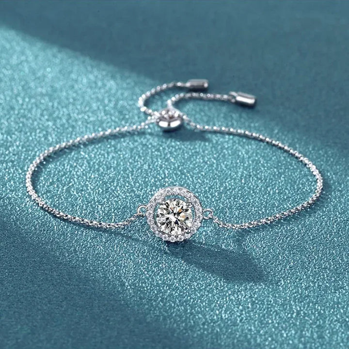 Moon Charm Moissanite Bracelet