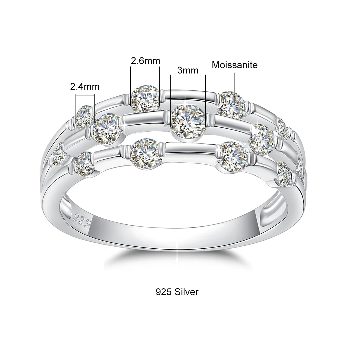 Moissanite Eternity Band