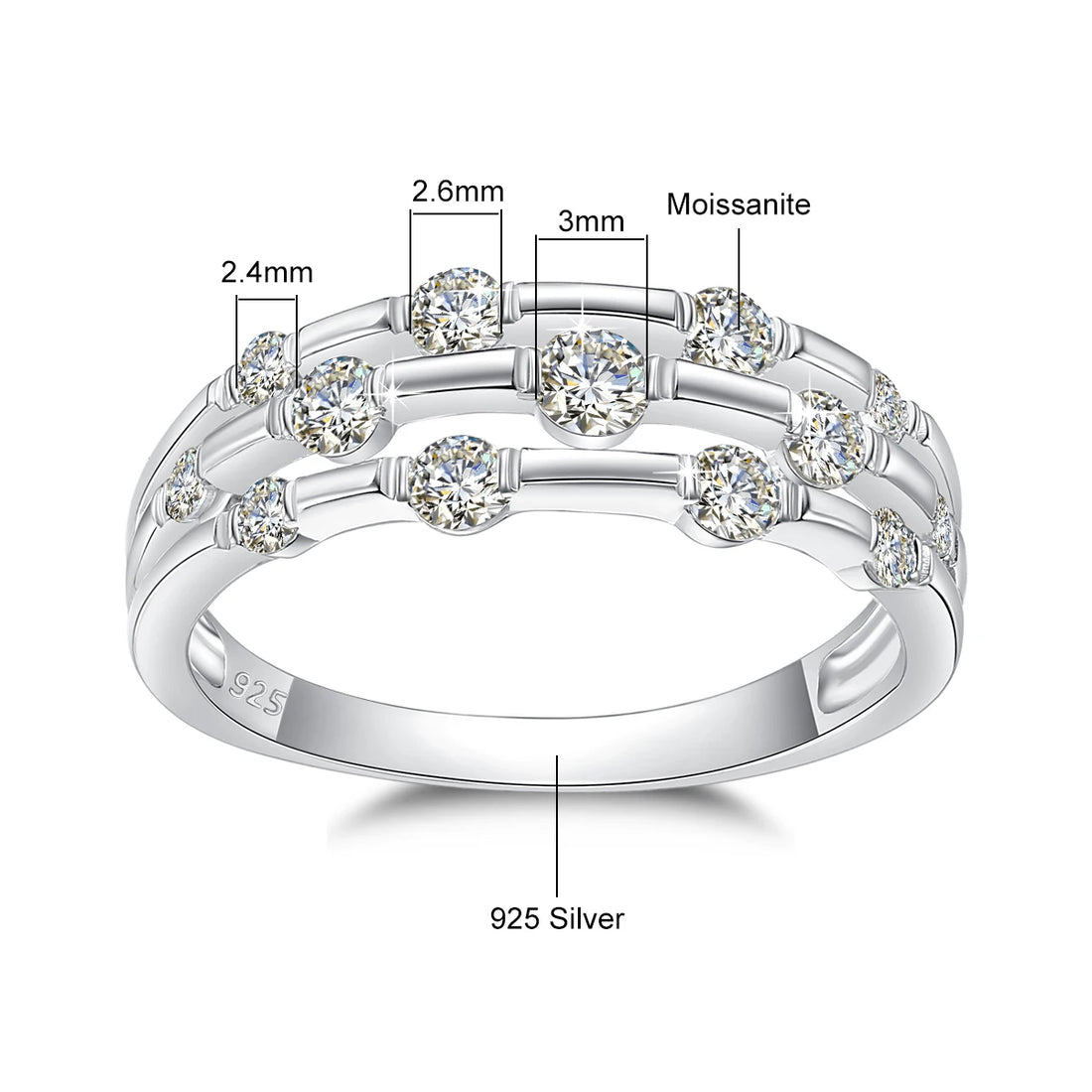 Moissanite Eternity Band