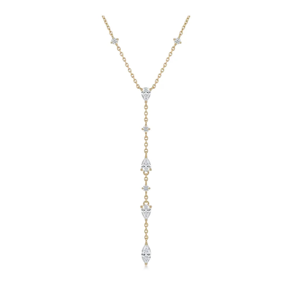 Y-Shaped Moissanite Necklace