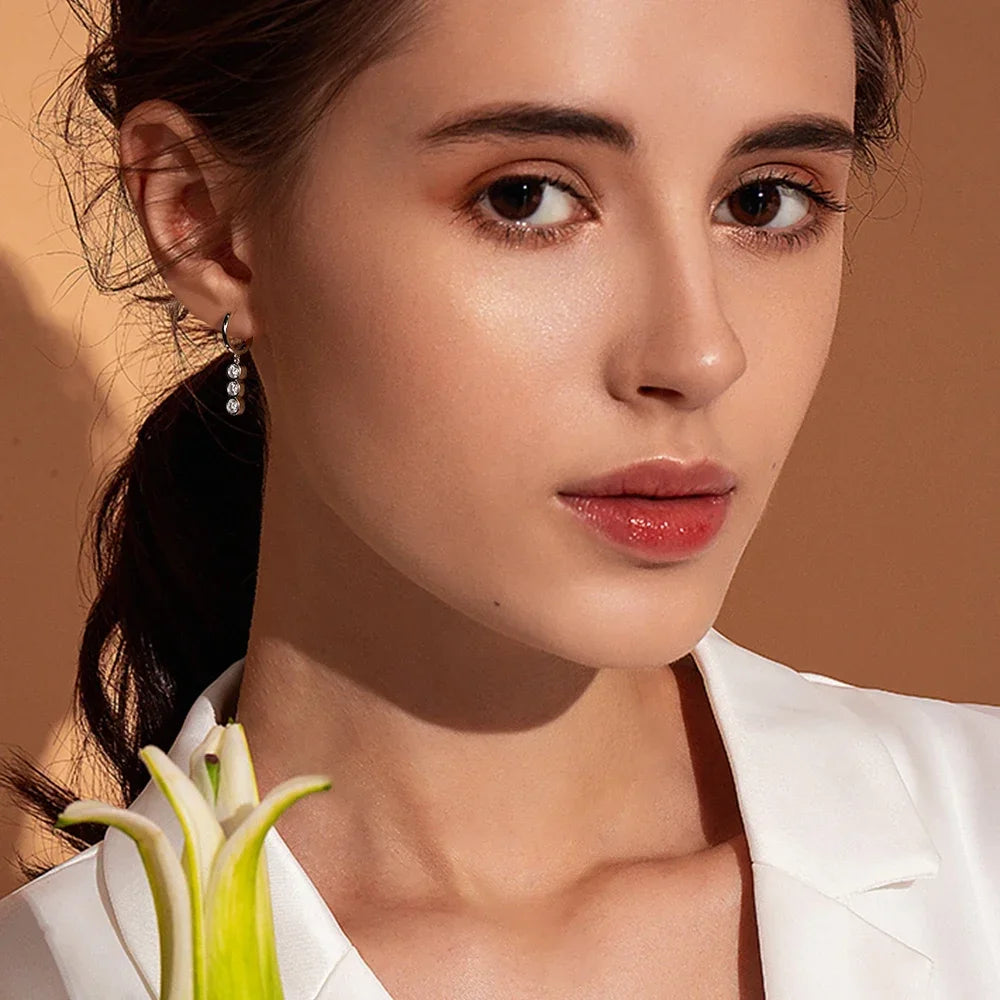 Three Stone Earrings