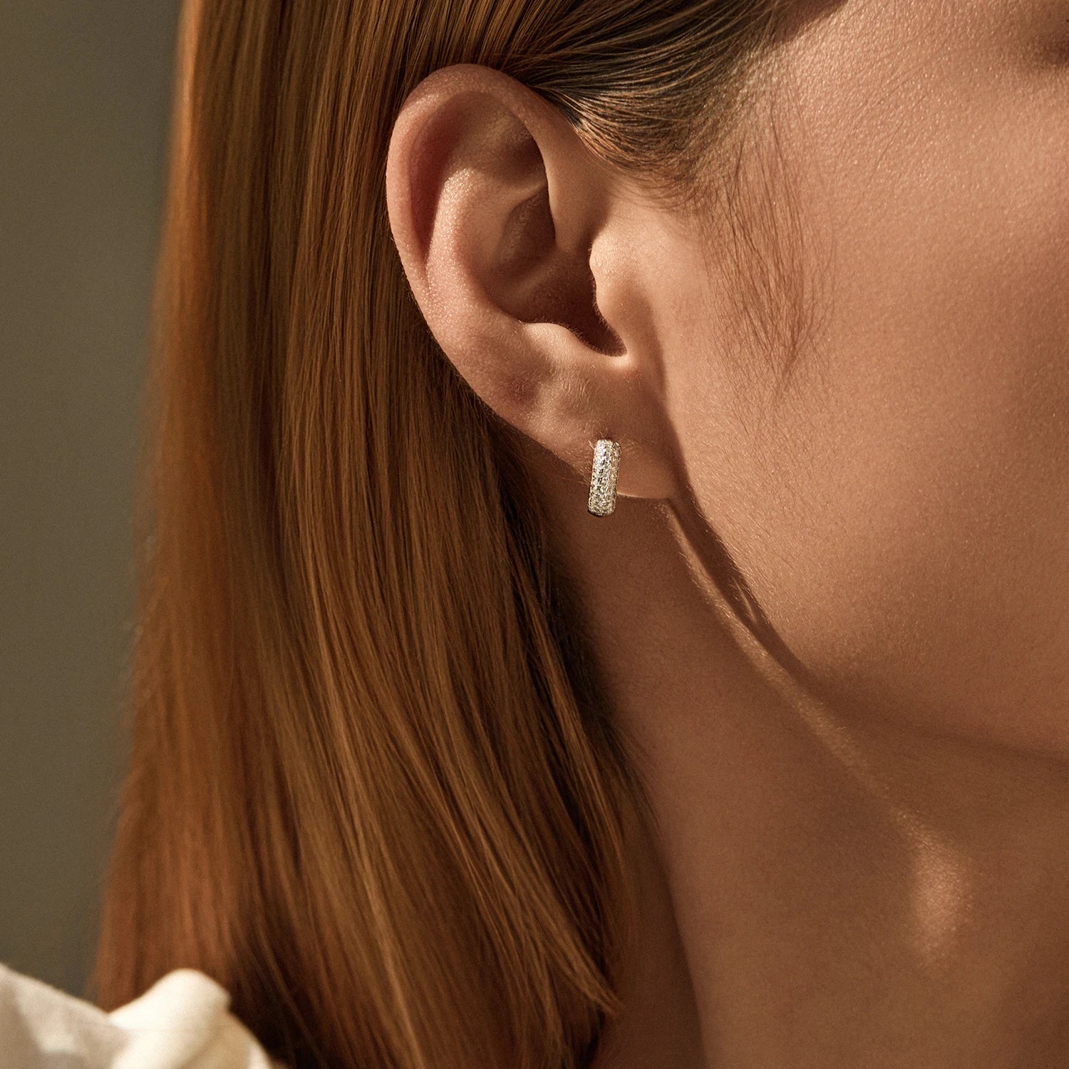 Moissanite Hoop Earrings