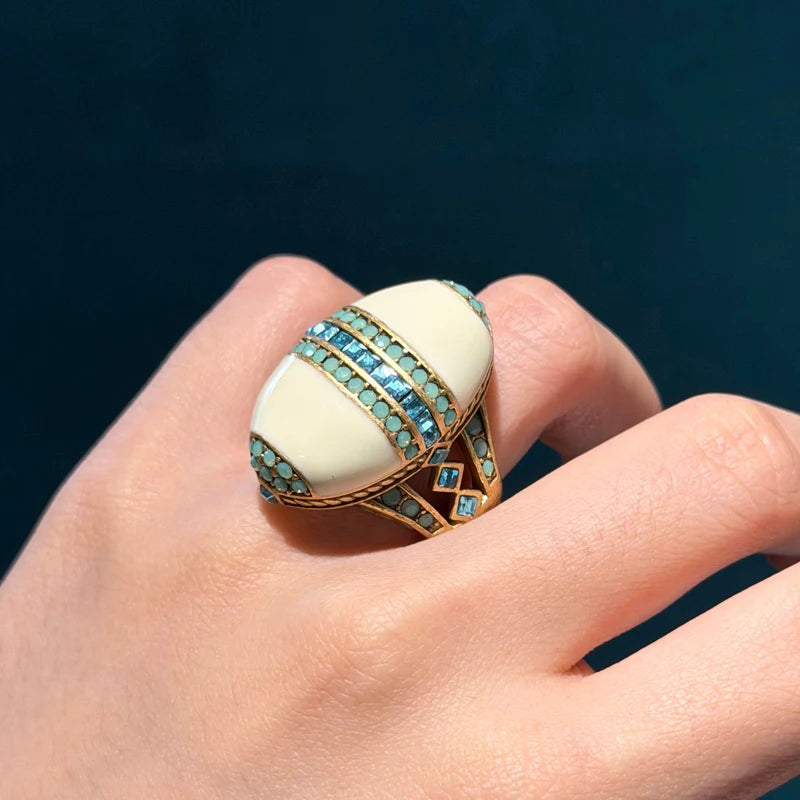 Blue Crystal Ring