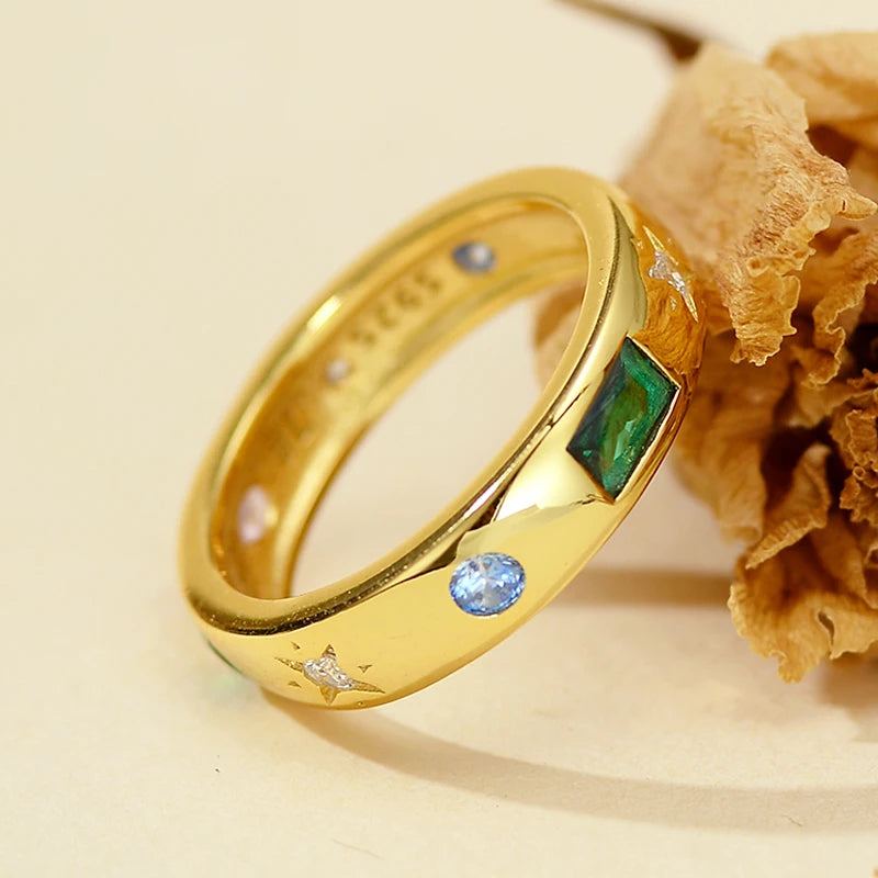 Colorful Zircon Ring