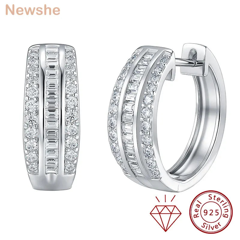 Emerald Moissanite Hoops