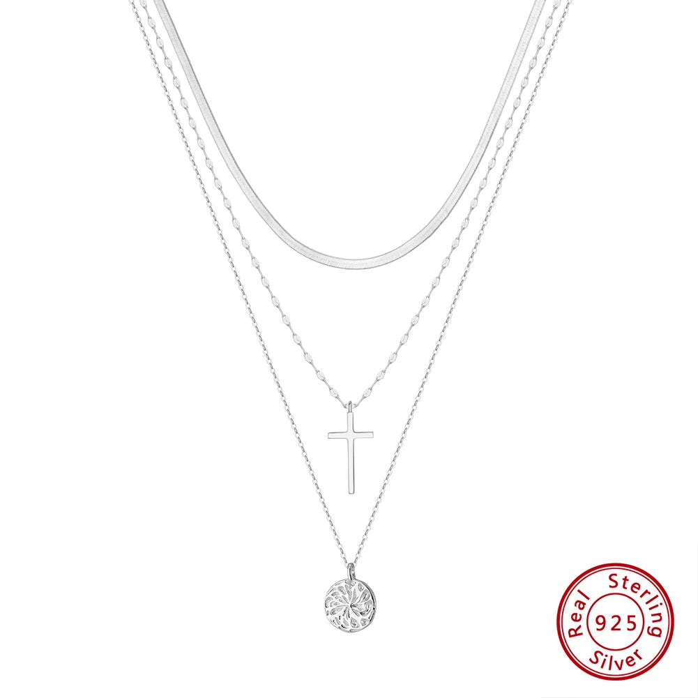 Layered Cross Necklace
