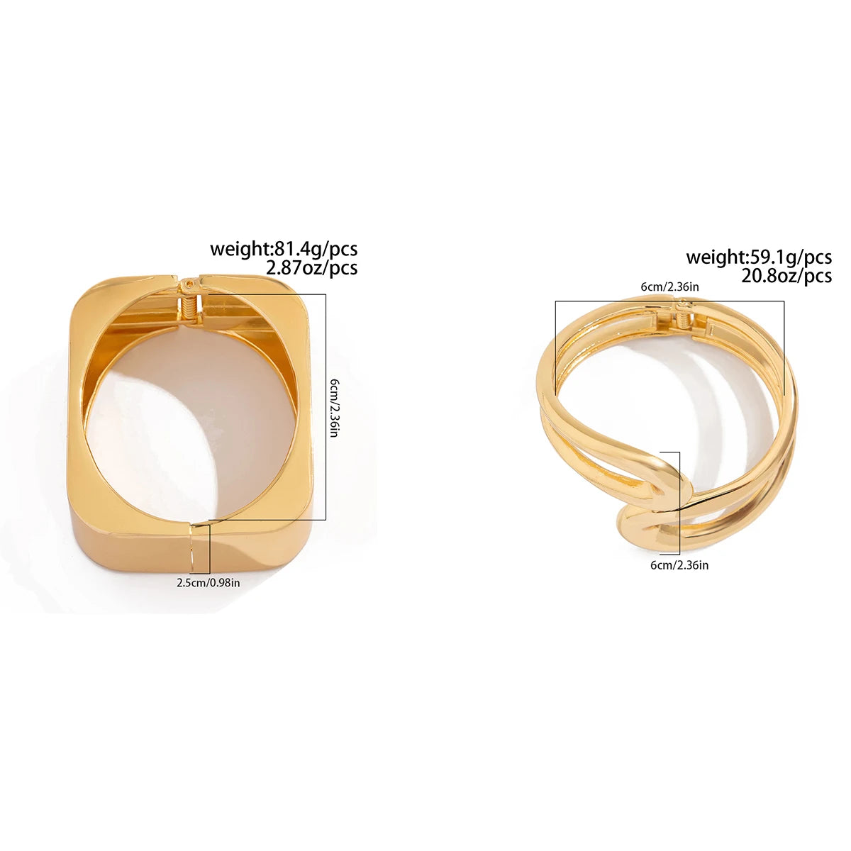 Geometric Metal Cuff Bracelet