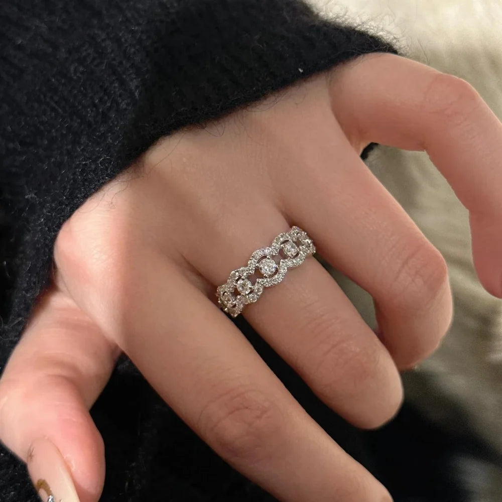 Lace Moissanite Ring