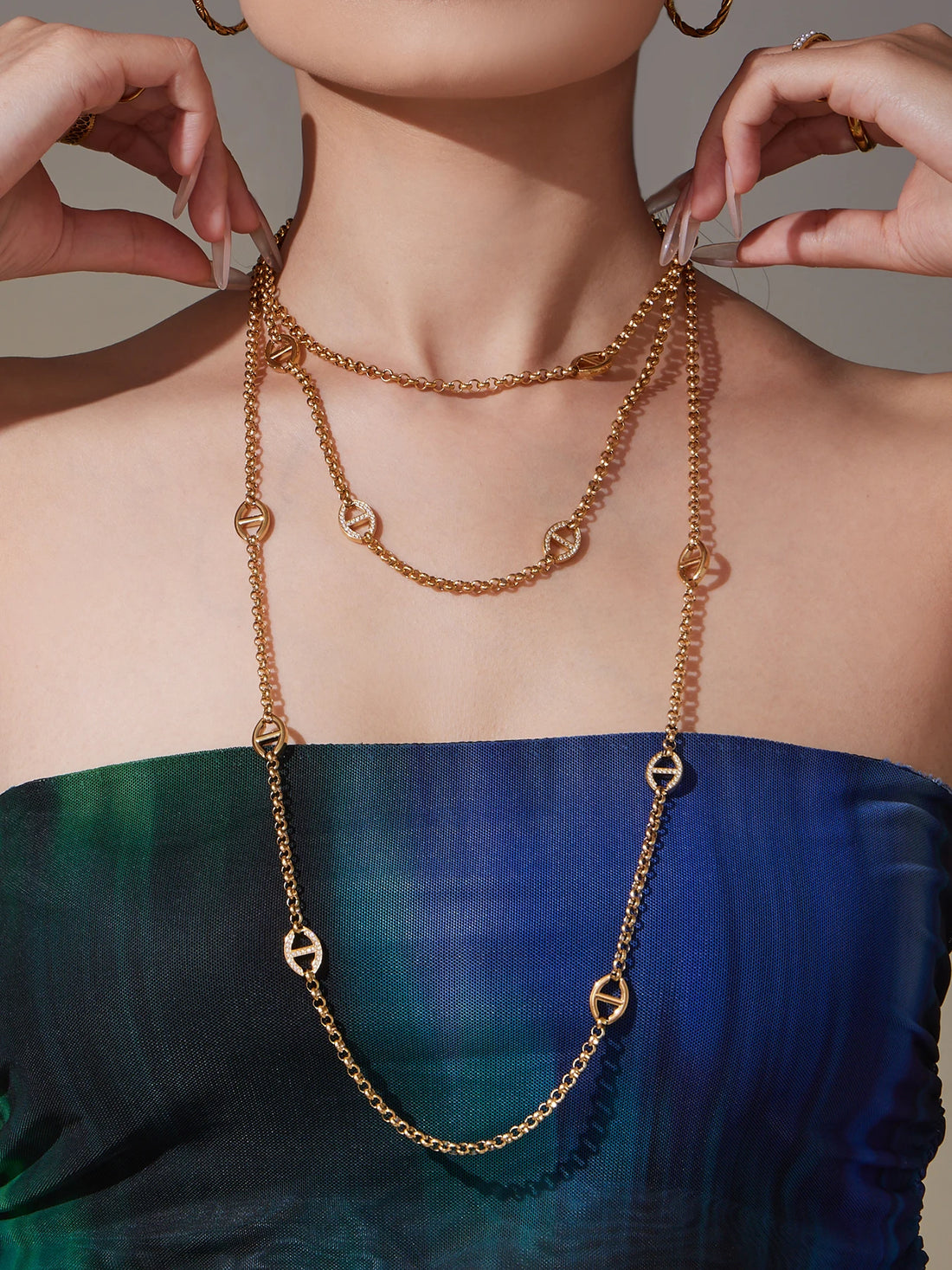 Zircon Chain Necklace