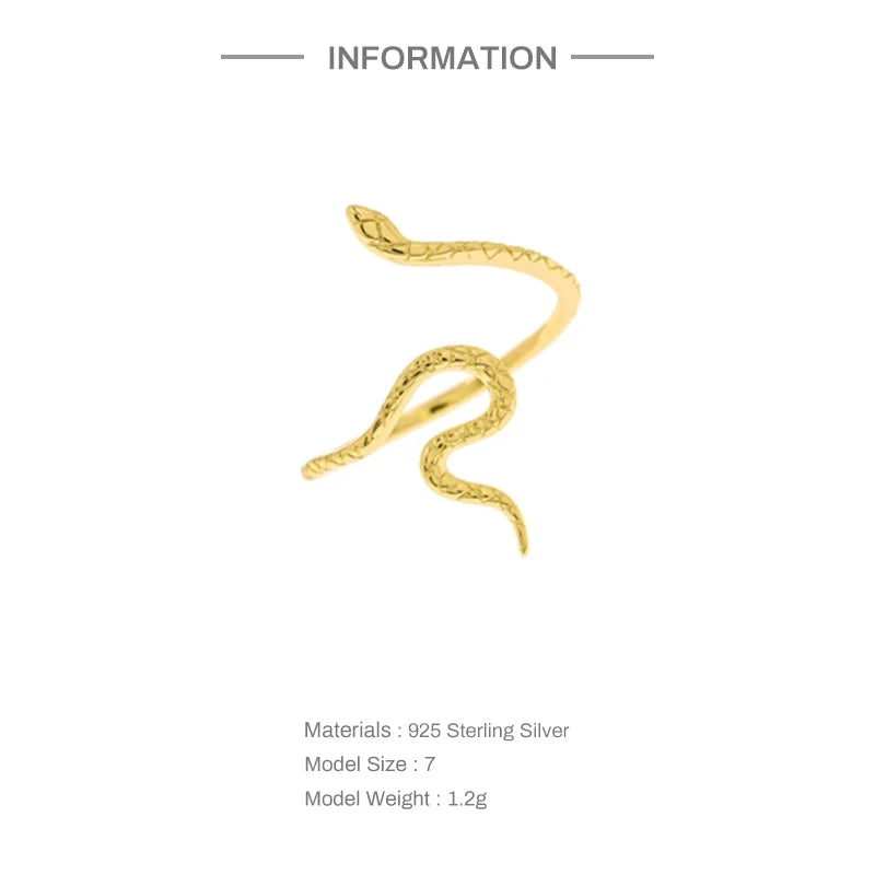 Sterling Silver Snake Ring